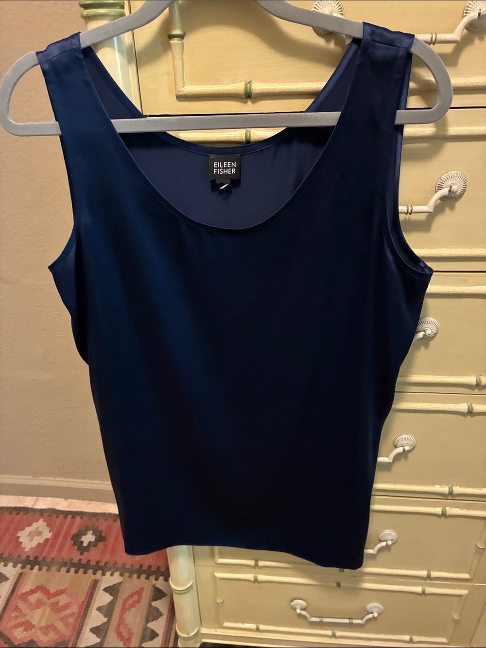 Eileen Fisher Deep Navy Sleeveless Scoop Tank